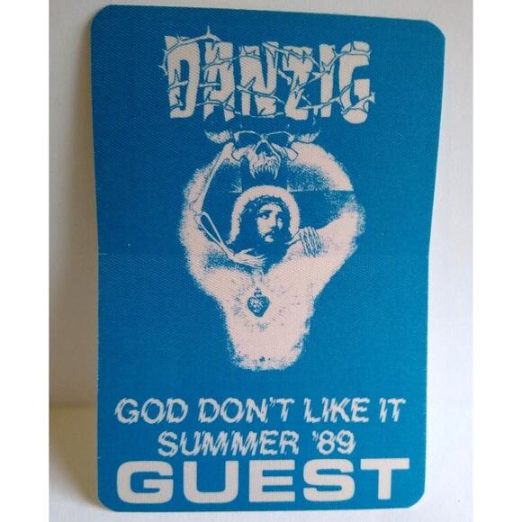Danzig Backstage Pass God Don't Like It Summer Tour 1989 Original Heavy Metal - Picture 1 of 3